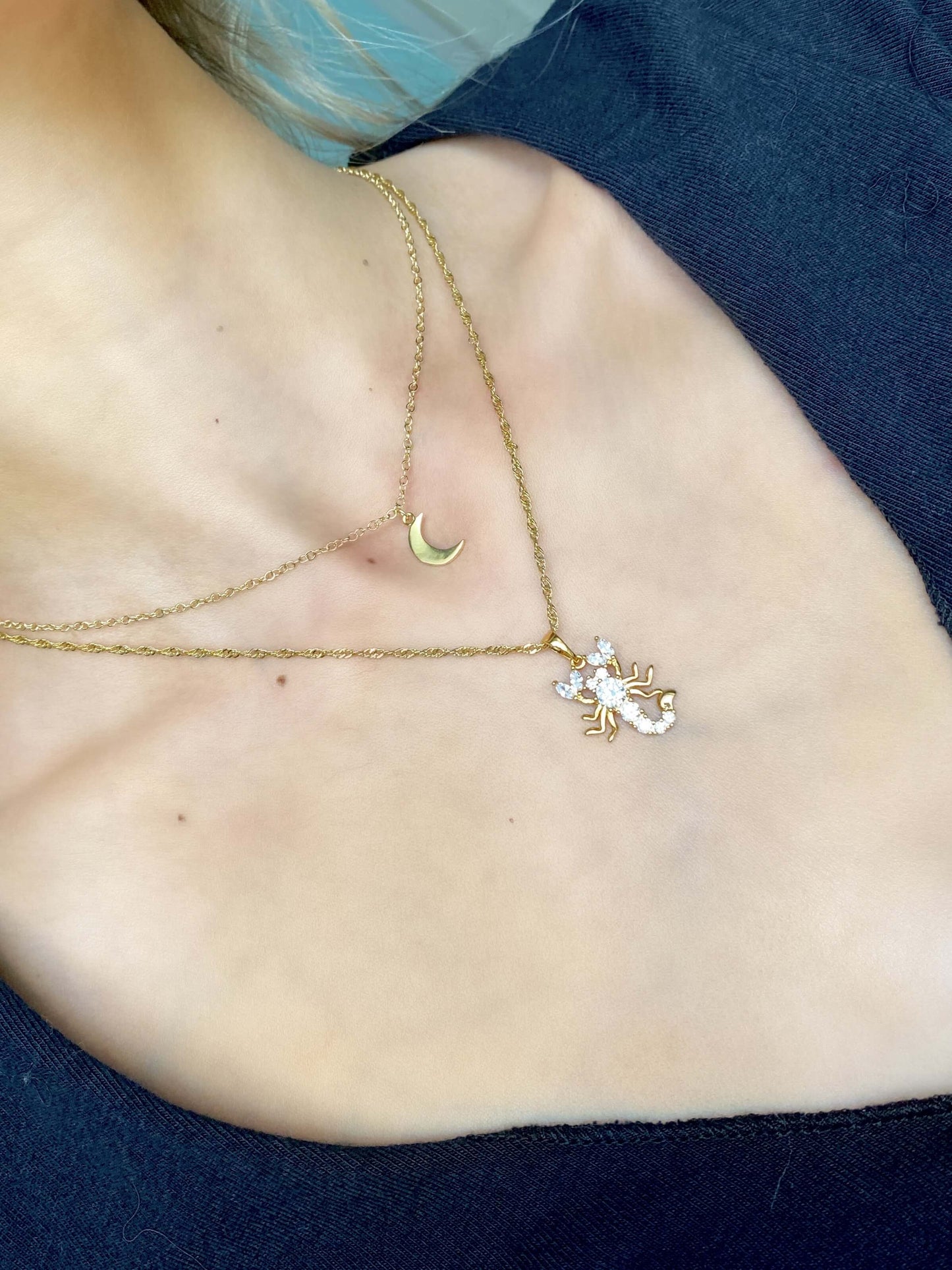 Crescent Moon Choker - Luna Alaska Jewelry