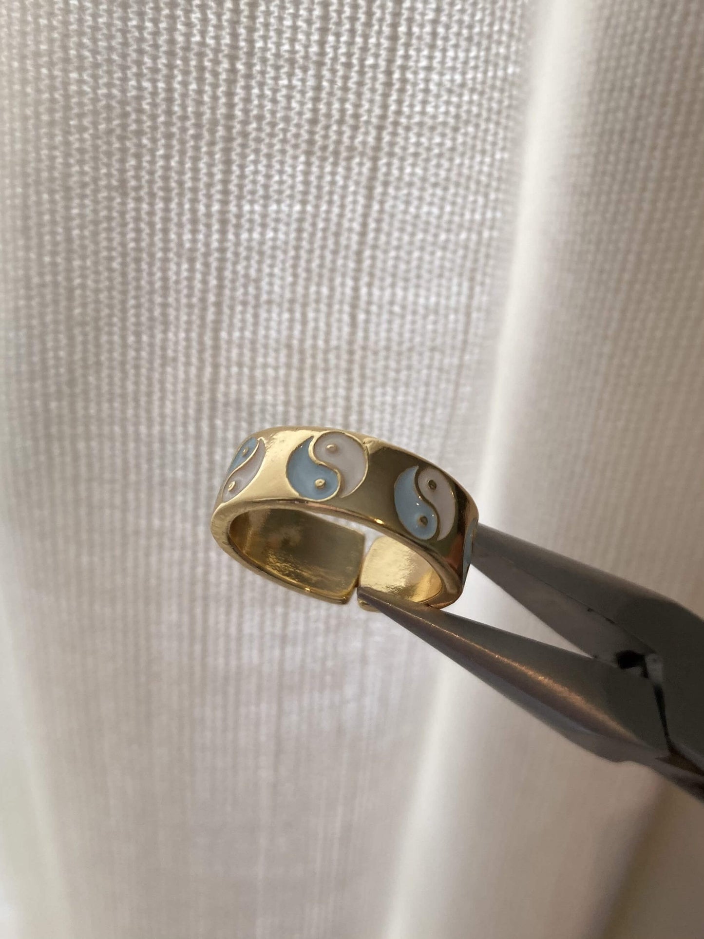 Balanced Babe Ring - Luna Alaska Jewelry yin yang band ring adjustable colorful gold girly jewelry
