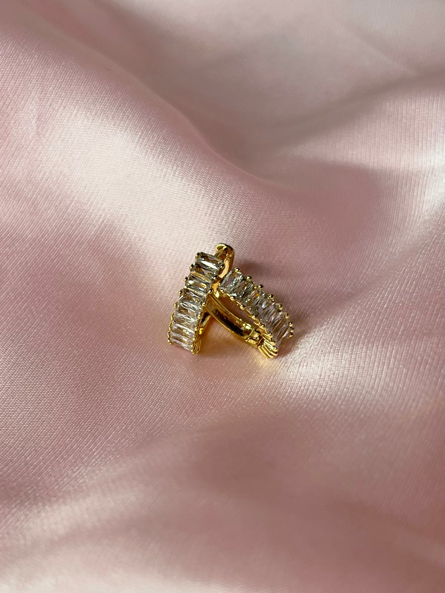 Tennis Club Baguette Huggies - Luna Alaska Jewelry