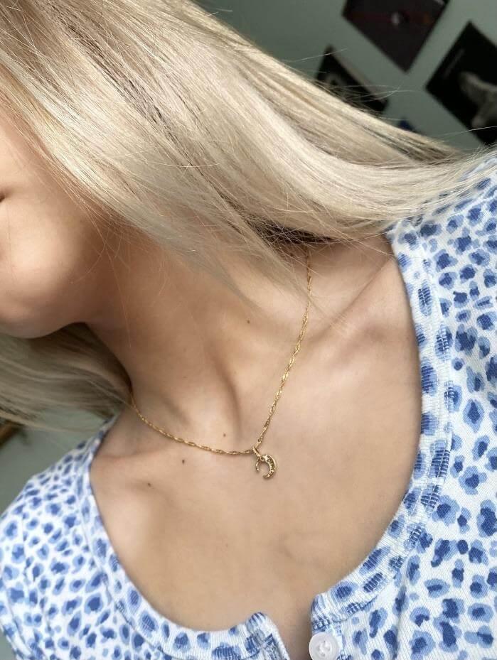 La Lune Necklace (18k gold) - Luna Alaska Jewelry