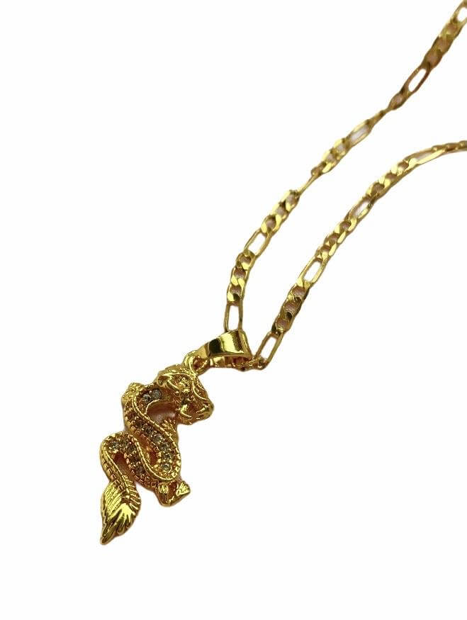 Haku Dragon Necklace (18k gold) Luna Alaska Jewelry
