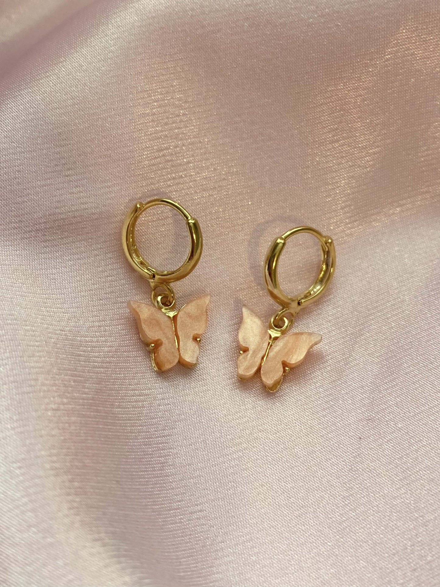 Creamsicle Butterfly Huggies - Luna Alaska Jewelry