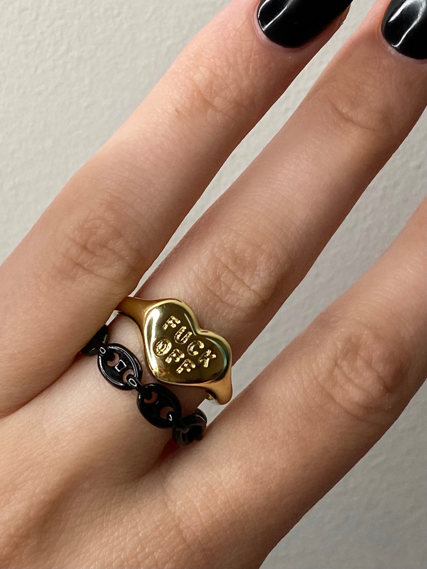 F Off Ring - Luna Alaska Jewelry