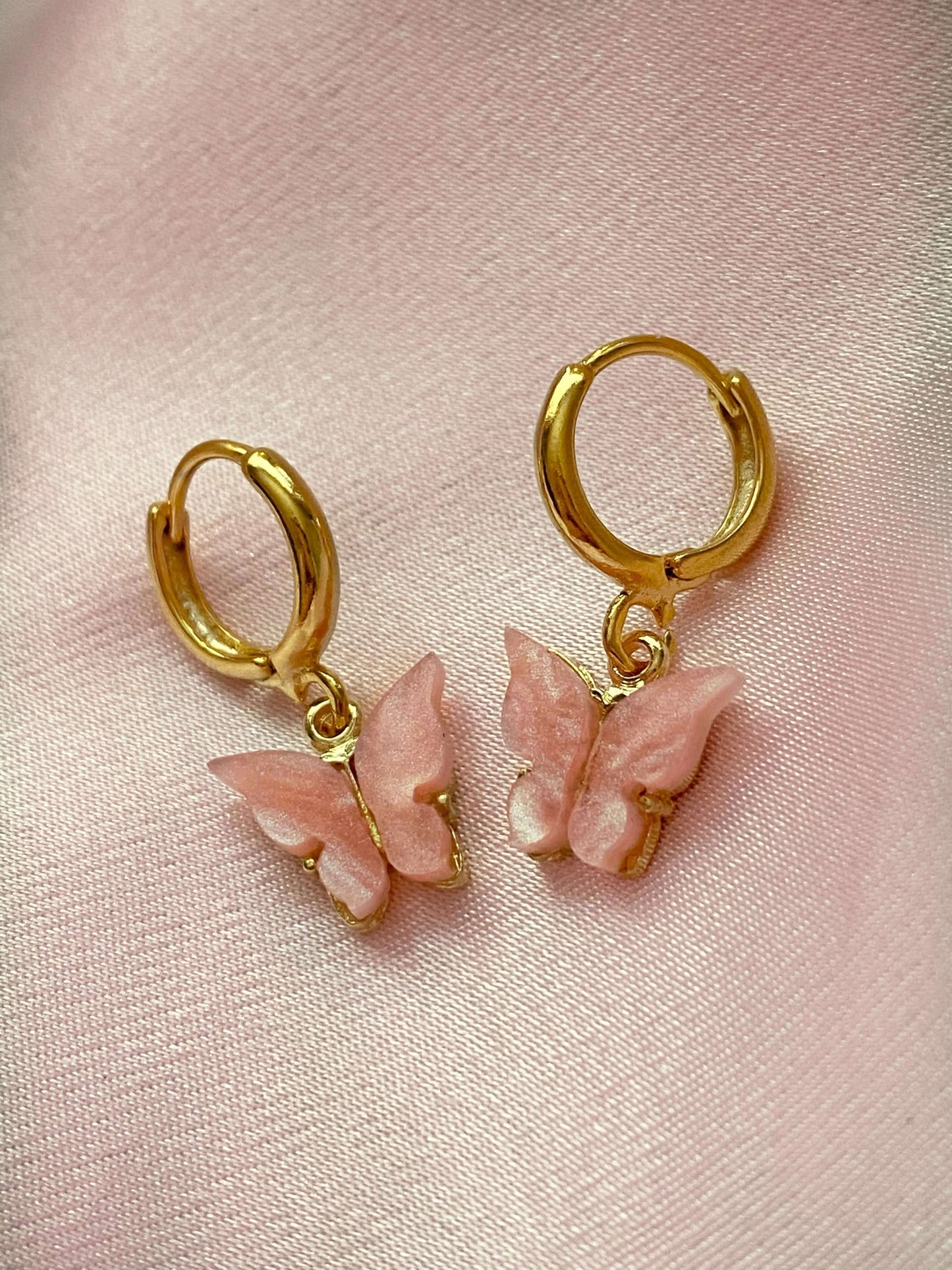 Bubble Gum Butterfly Huggies - Luna Alaska Jewelry