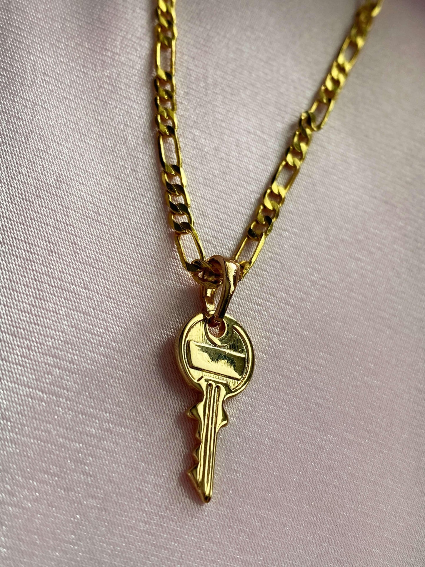 key earrings necklace 18k gold fill plated dainty keys to the benz