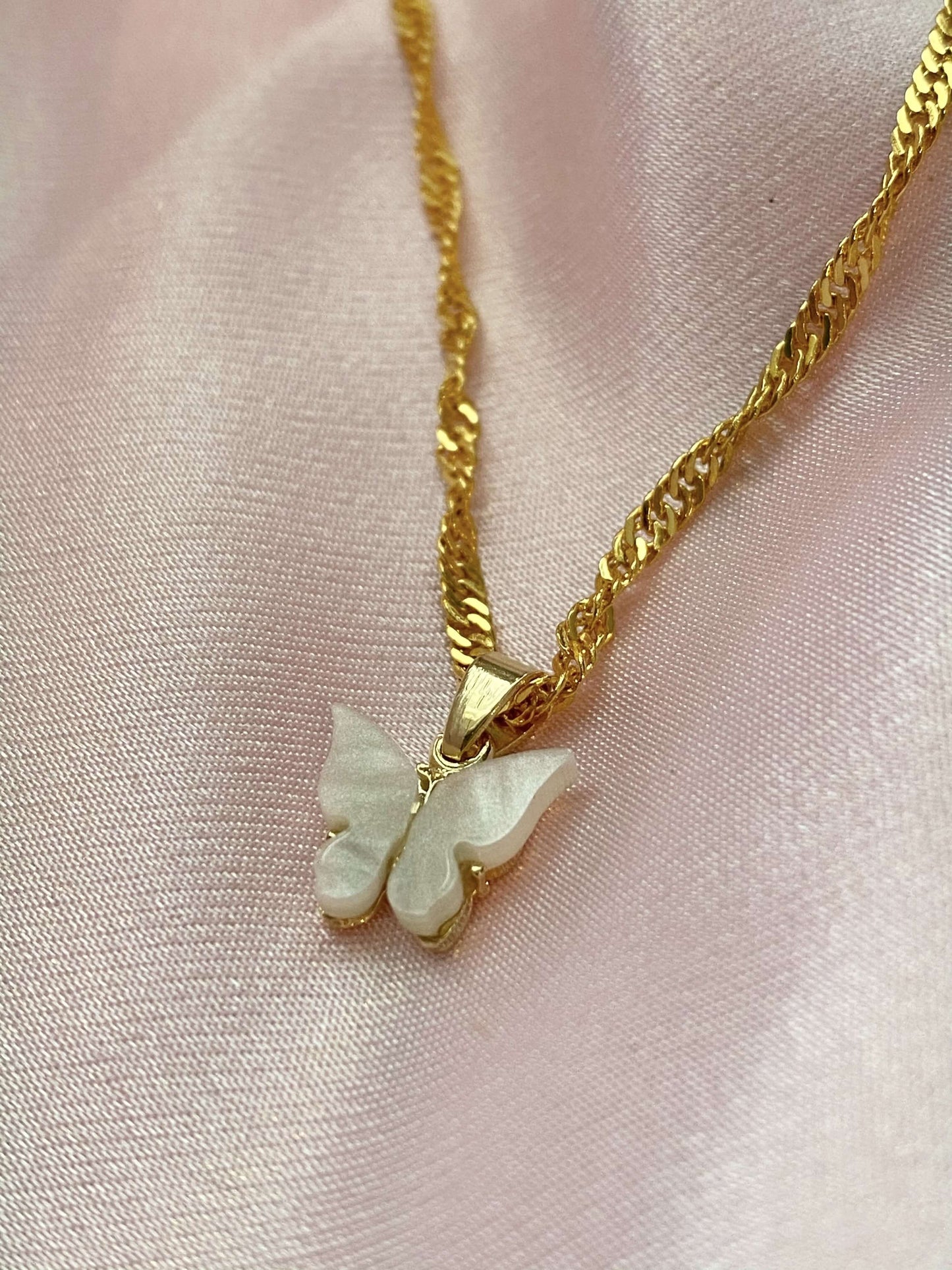 Pearl Butterfly Necklace - Luna Alaska Jewelry