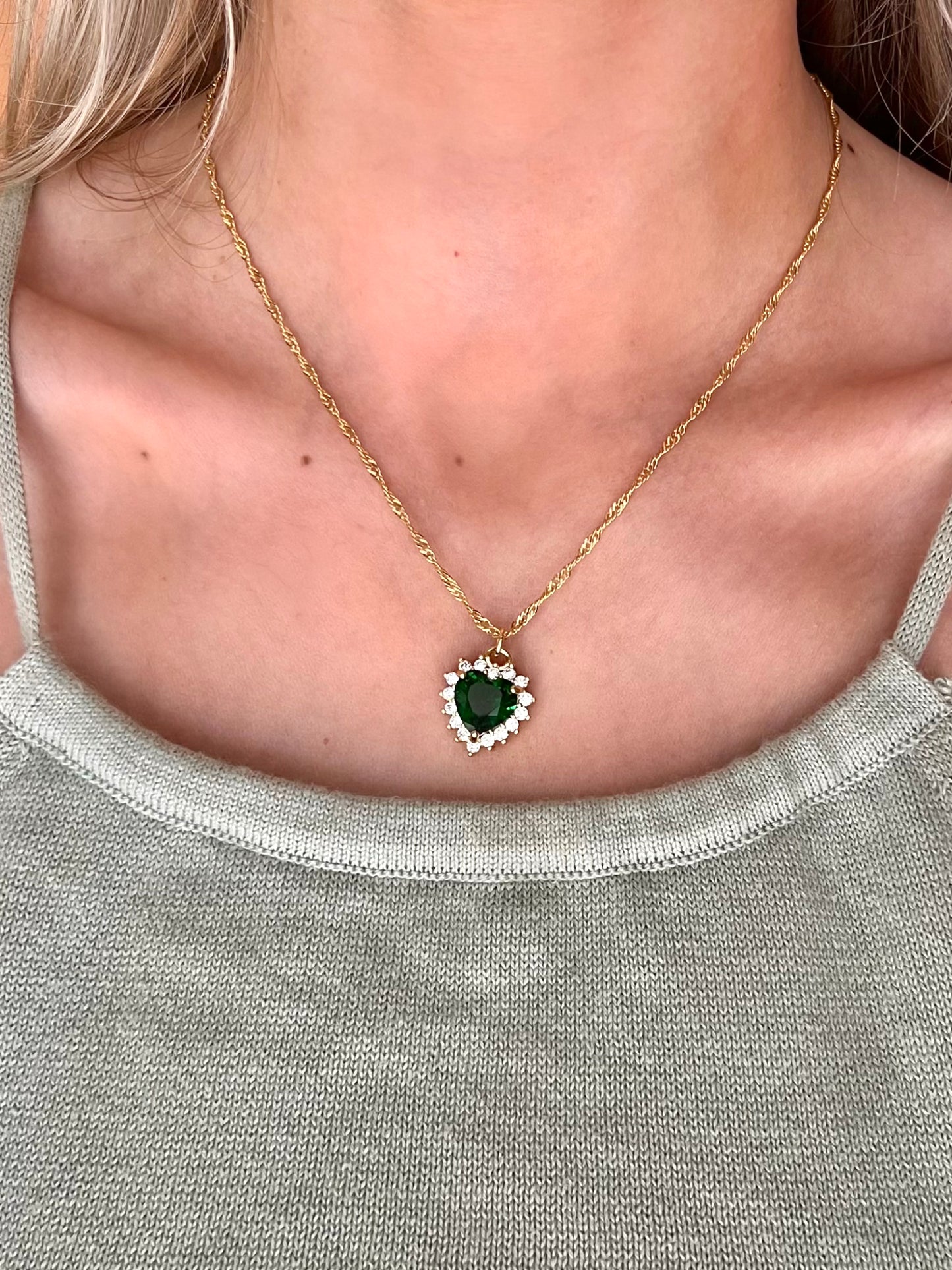 Envy Heart Necklace (18k gold) - Luna Alaska Jewelry