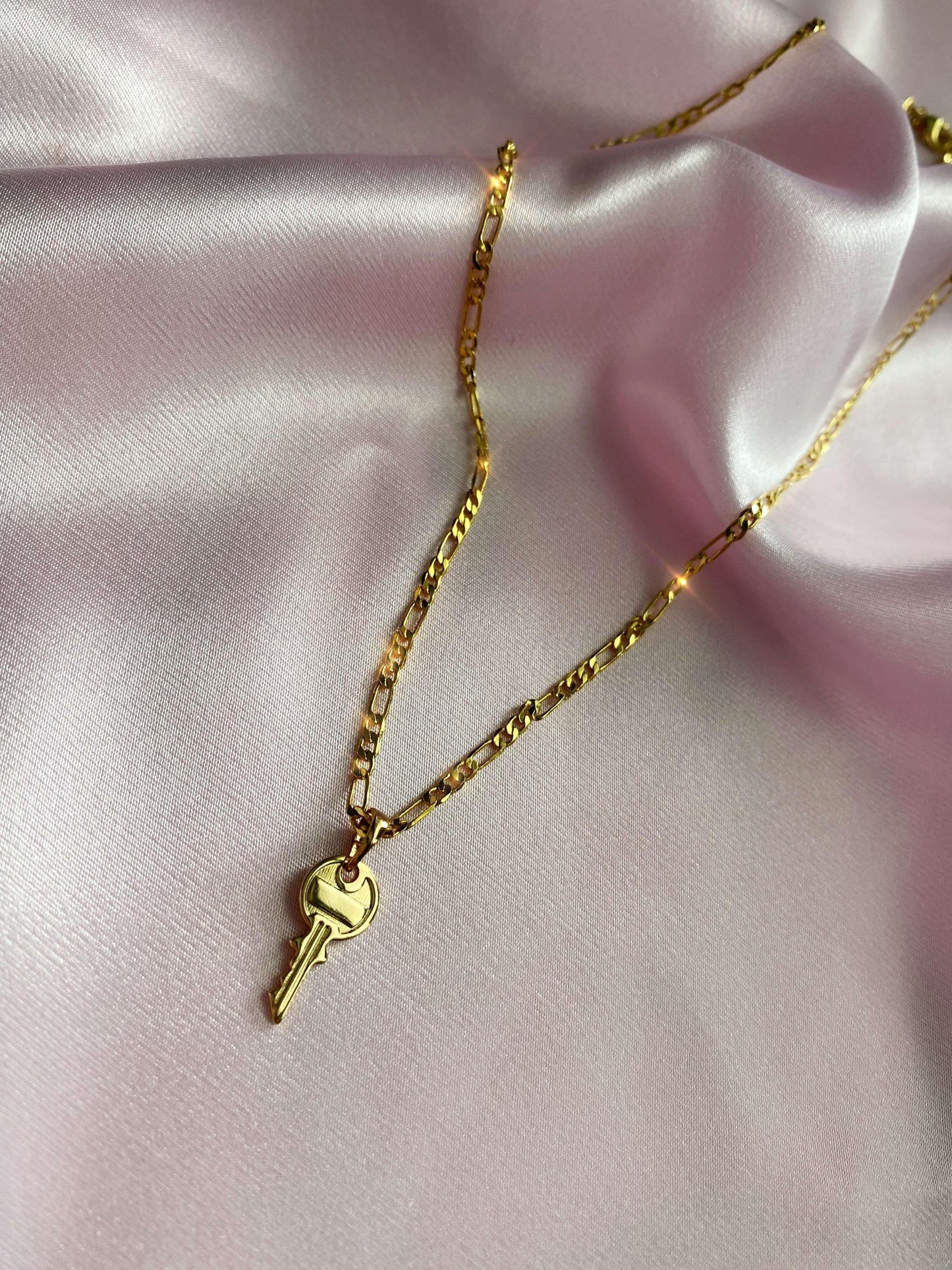key earrings necklace 18k gold fill plated dainty keys to the benz