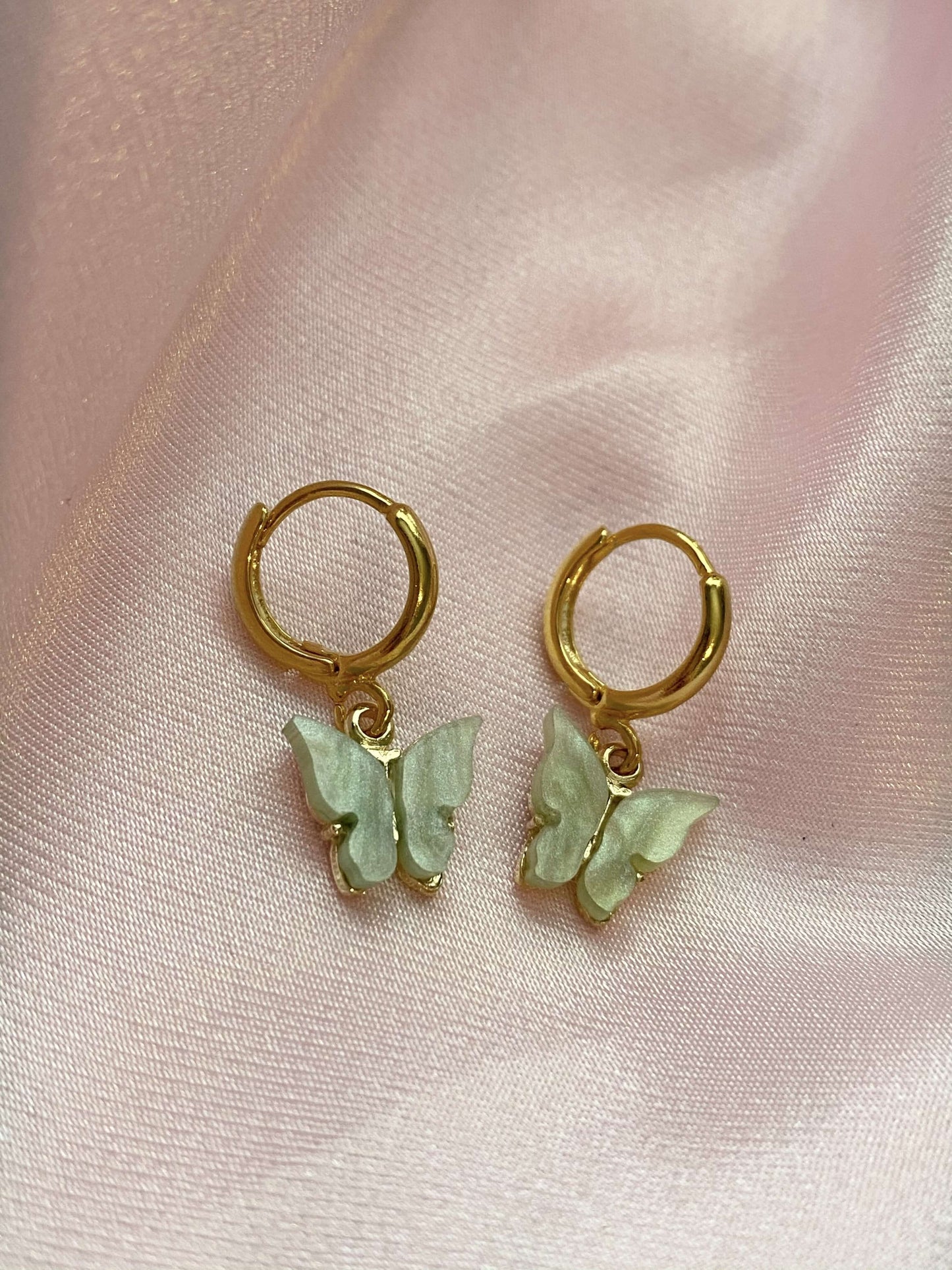 Clover Butterfly Huggies - Luna Alaska Jewelry