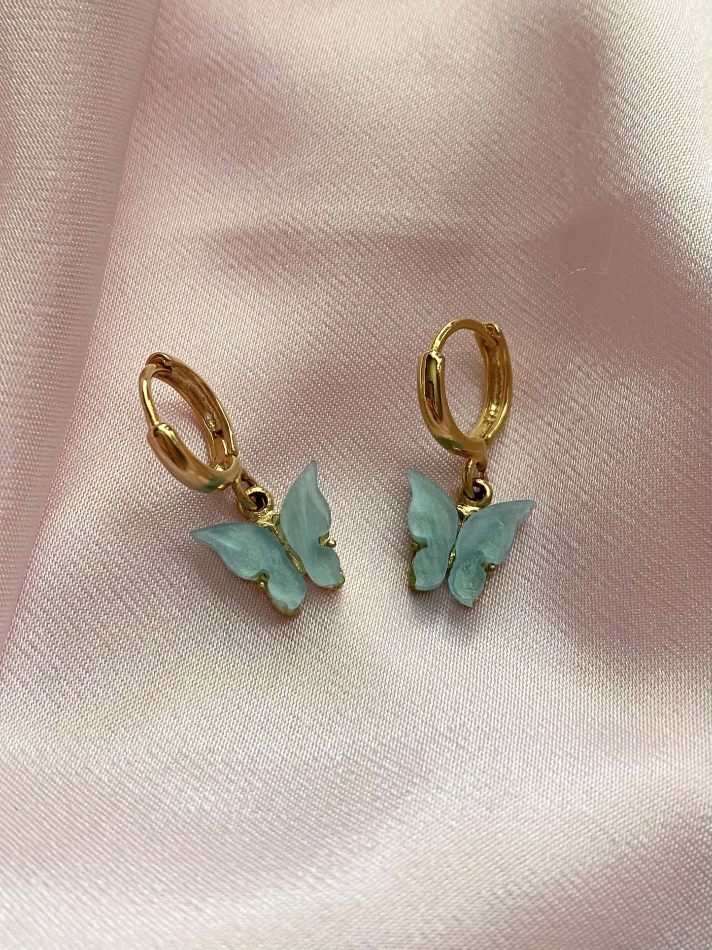 Sky Butterfly Huggies - Luna Alaska Jewelry