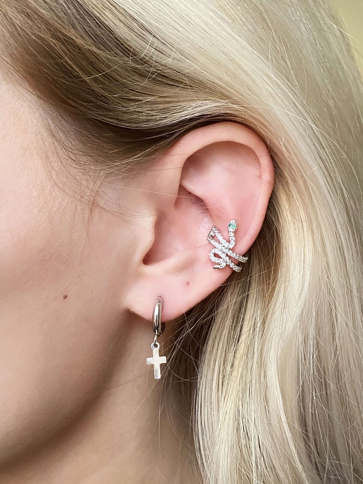 Slytherin Ear Cuff (Gold or Silver) - Luna Alaska Jewelry