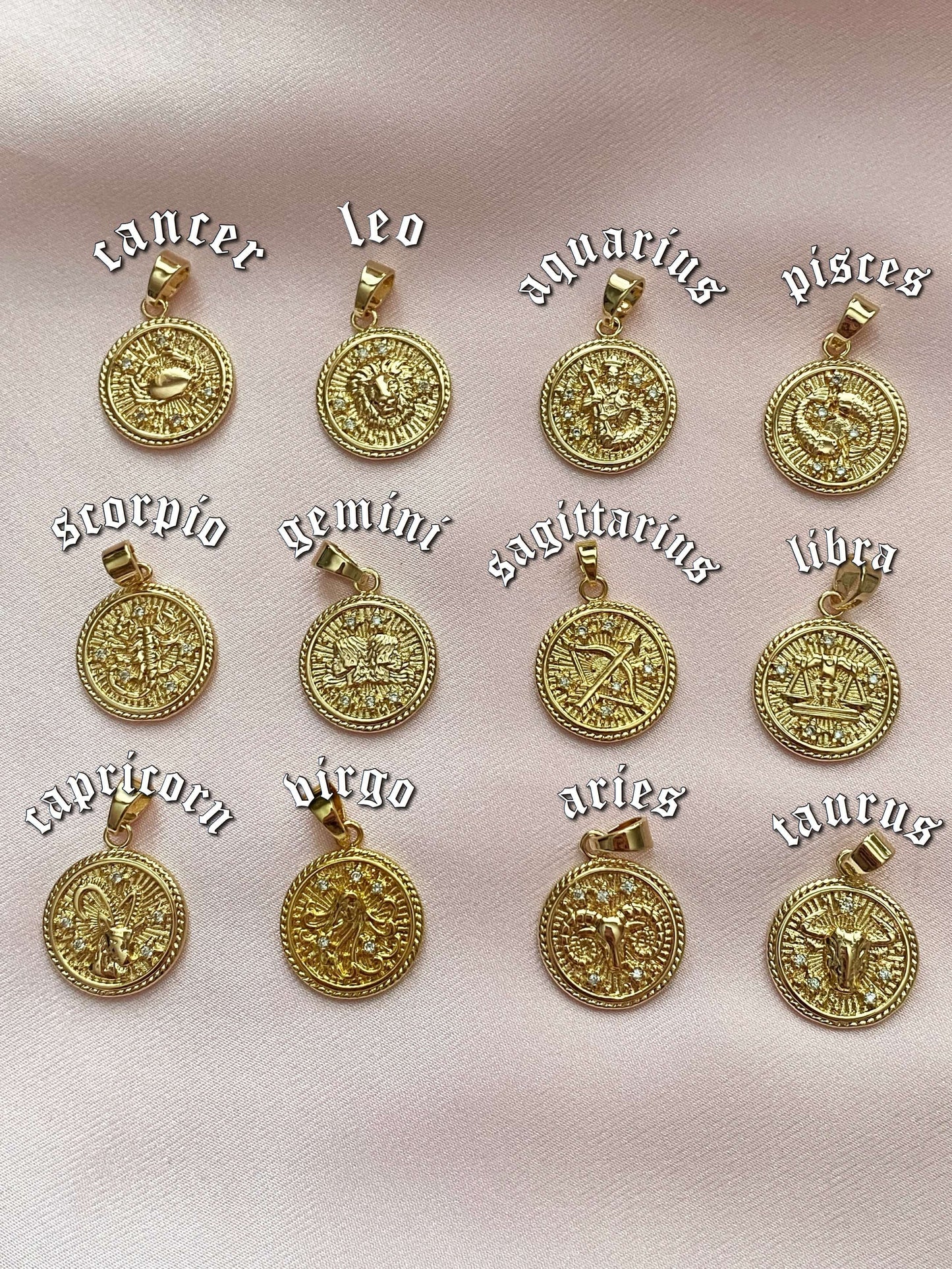 Zodiac Coin Necklace (18k gold) - Luna Alaska Jewelry