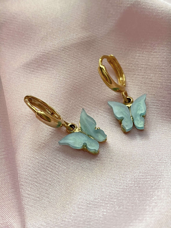 Sky Butterfly Huggies - Luna Alaska Jewelry