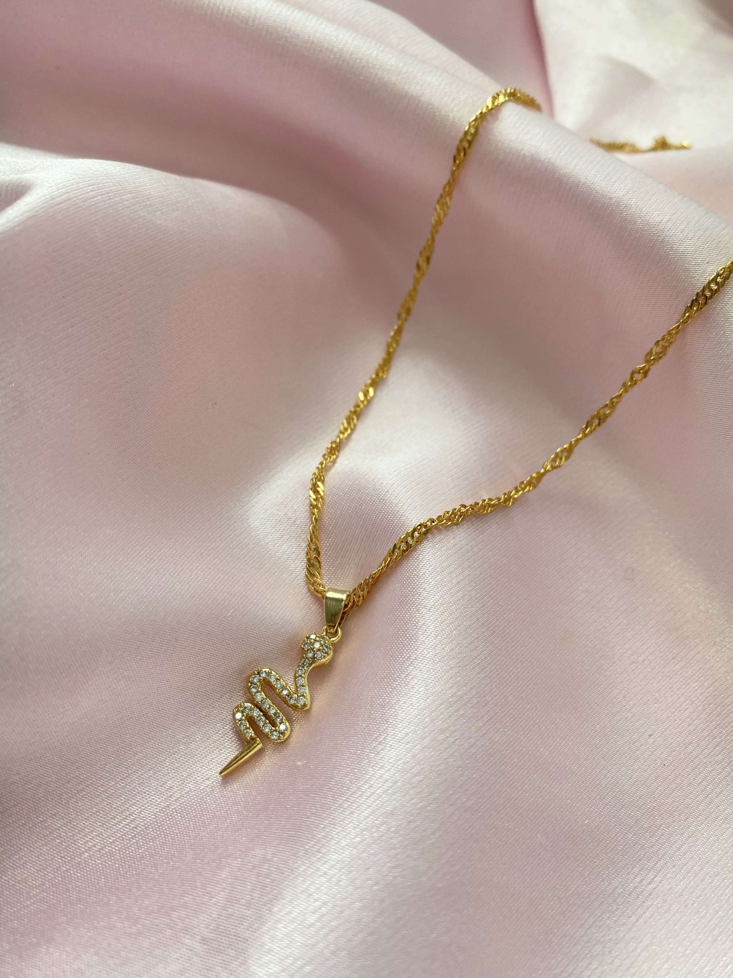 Gemstone Snake Necklace - Luna Alaska Jewelry