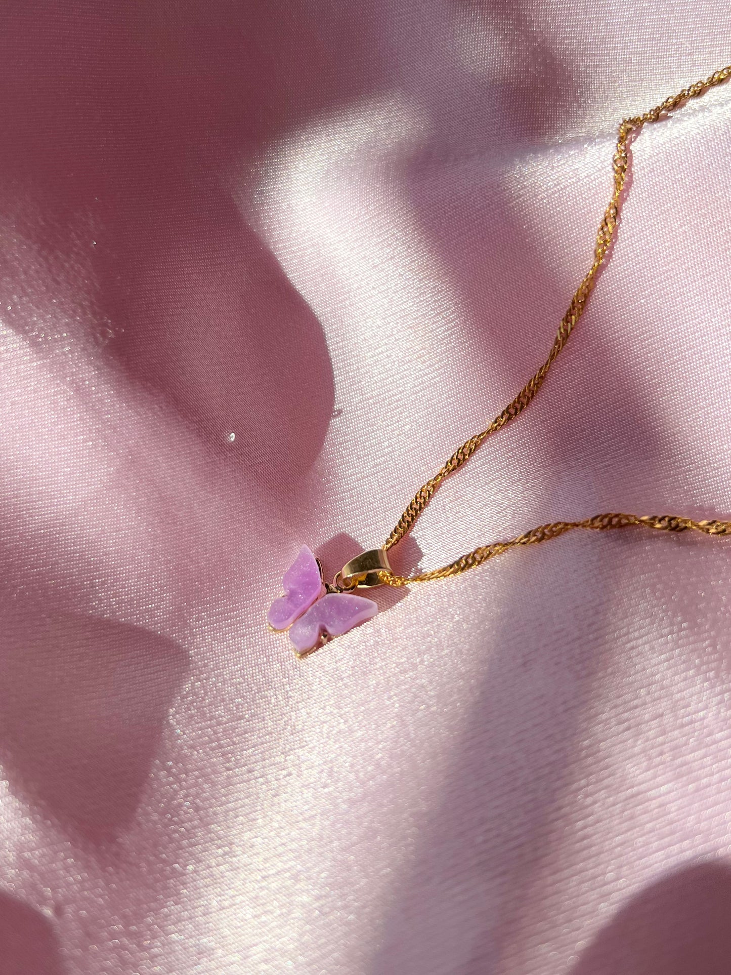Violet Butterfly Necklace
