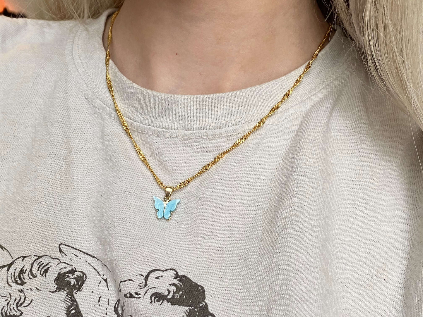 Load image into Gallery viewer, Sky Butterfly Necklace - Luna Alaska Jewelry
