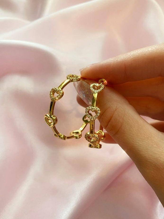 Sweetheart Hoops (24k gold) - Luna Alaska Jewelry