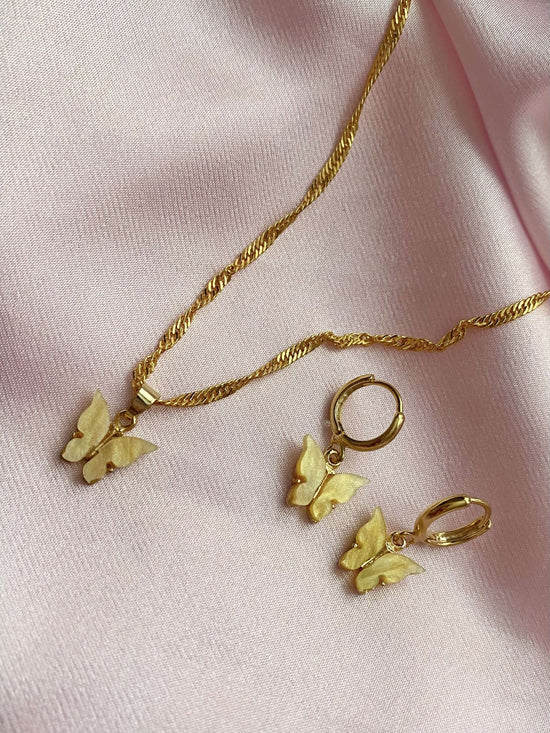 Sunshine Butterfly Necklace - Luna Alaska Jewelry