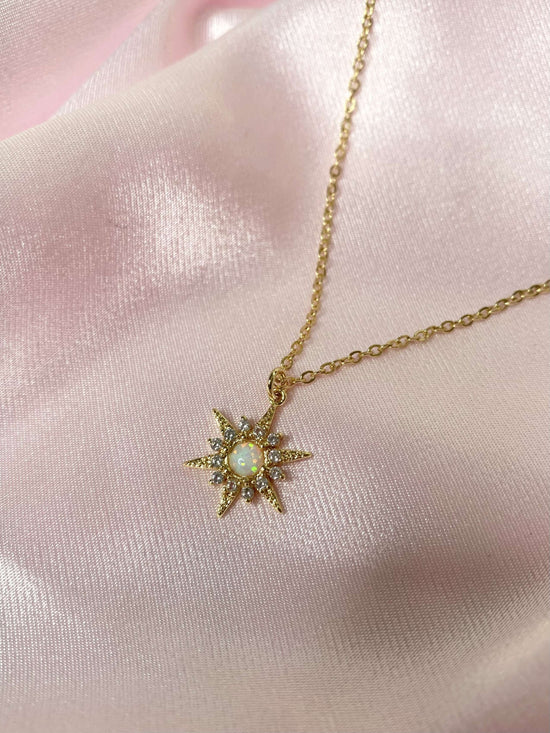 Starburst Necklace (14k gold) - Luna Alaska Jewelry