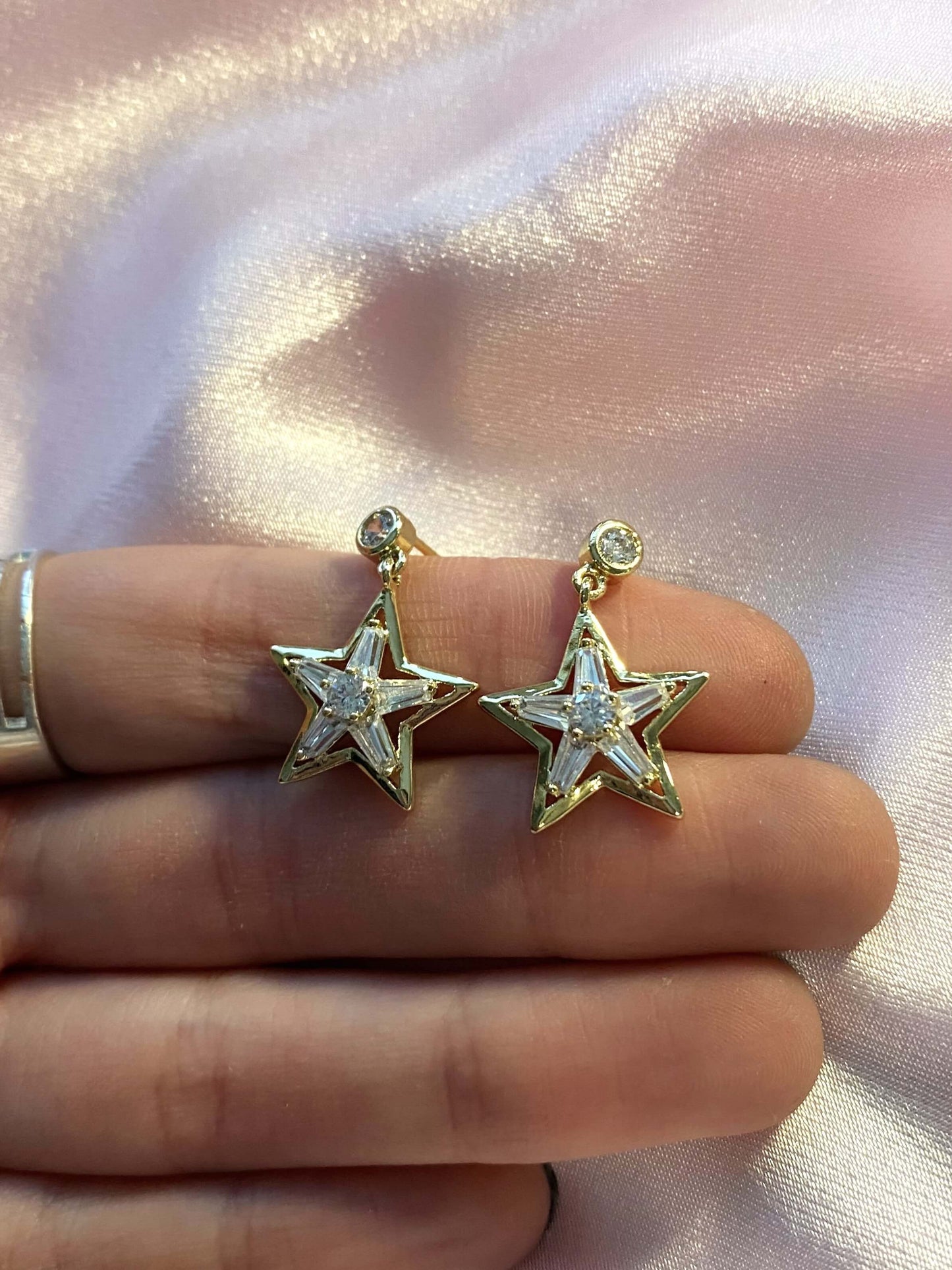 Crystal Stars (18k gold) - Luna Alaska Jewelry