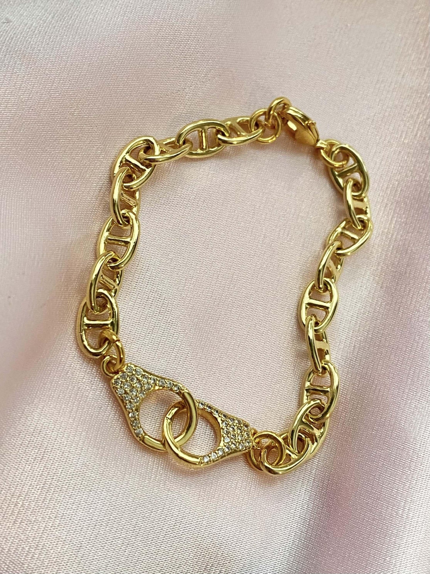 14k Cuffed Bracelet - Luna Alaska Jewelry