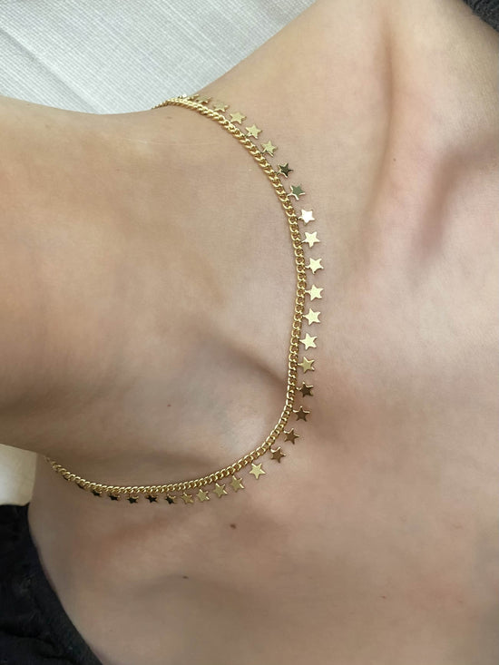 Twinkling Stars Choker (24k gold) - Luna Alaska Jewelry
