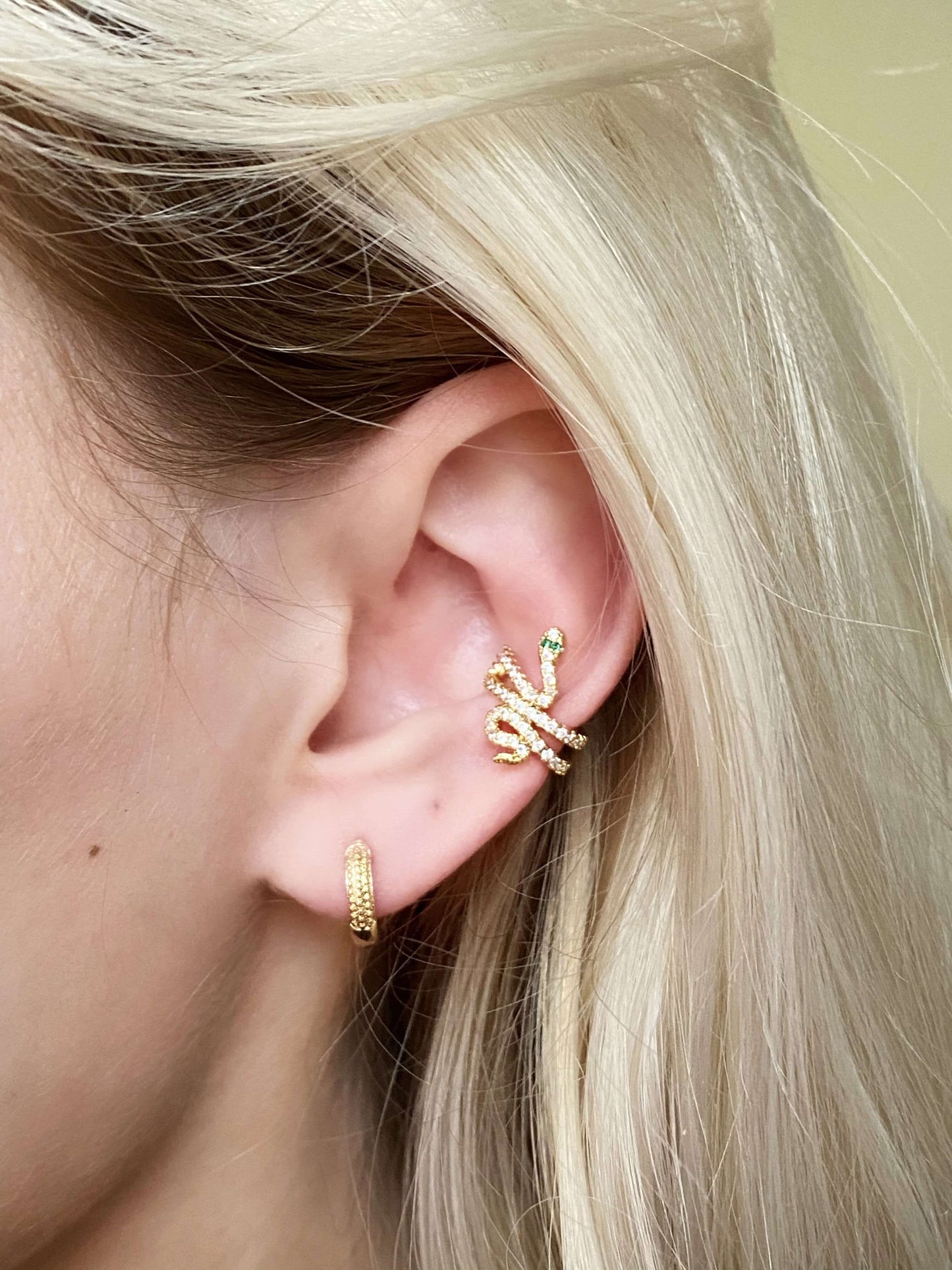 Slytherin Ear Cuff (Gold or Silver) - Luna Alaska Jewelry